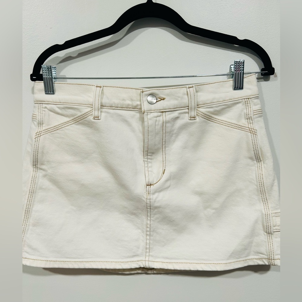 Joe's Jeans White Denim Mini Skirt Women's Size 29 High Rise Stretch NWT - Picture 4 of 10
